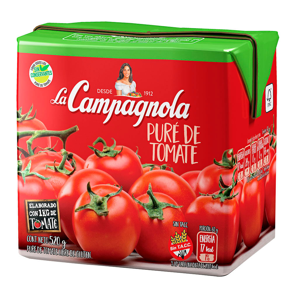 Caja De Pure De Tomate Pure De Tomate La Campagnola 520 Gr - Walmart - WalmartAr