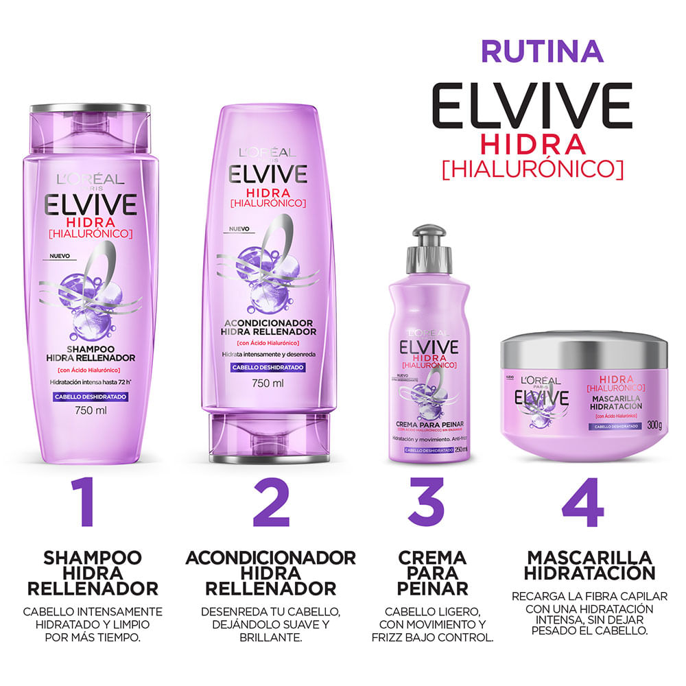 Shampoo Hidra Hialurónico Elvive L´oréal Paris 200ml